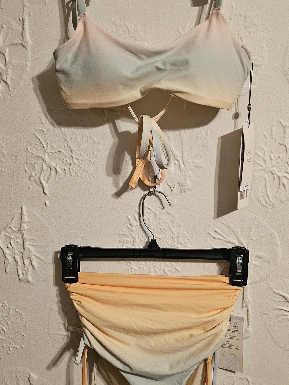 CALIA by Carrie Underwood Pastel Ombre Bikini — Peach, Mint, Cream